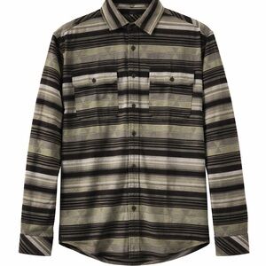 Born Primitive Woodsman Stretchy Flannel Shirt L Pasture Green Black Button Up